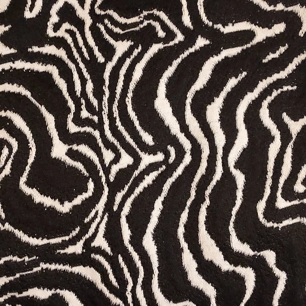 Zara Black & White Psychedelic Swirl Straight Leg Dress Pants Size L - Picture 4 of 7